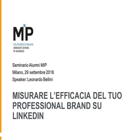 Come Misurare efficacia Professional Brand su LinkedIn