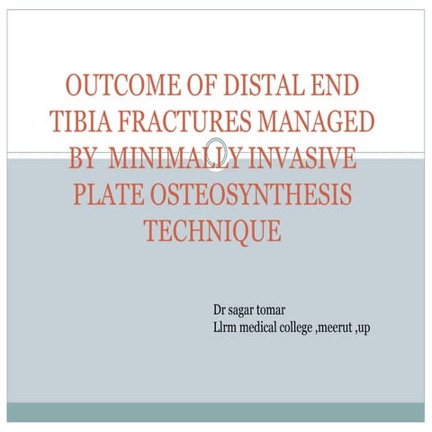 minimally invasive percutaneous plate osteosynthesis