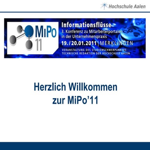 MiPo'11: Konferenz-Eröffnung (Karsten Wendland)