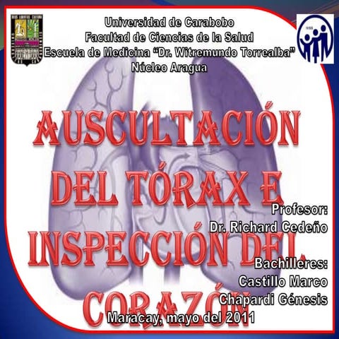Auscultación del tórax e inspección del corazón
