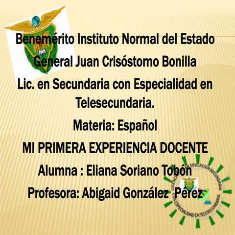 Mi primera experiencia docente