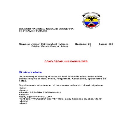 Mi primera pagina web