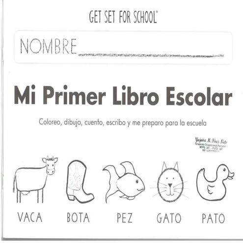 Mi Primer Libro escolar, preescolar y jardin | PDF