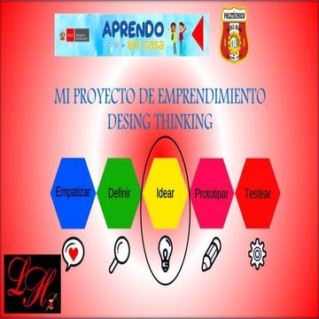 Mi primer proyecto de emprendimiento- design thinking | PDF