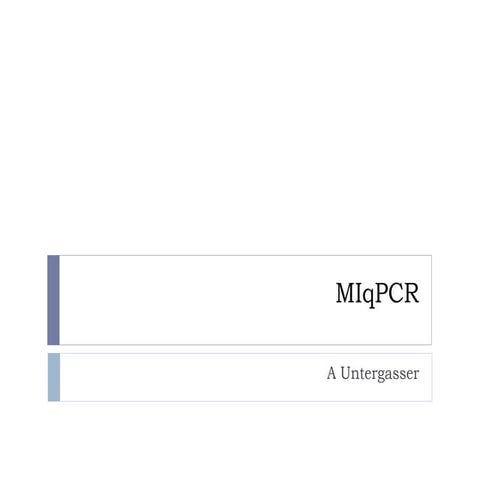 MIqPCR - MIQE - RDML