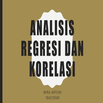 analisis regresi korelasi