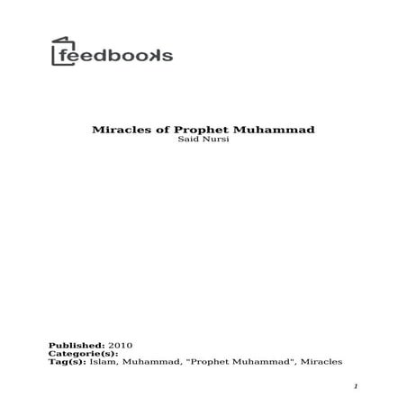 Miracles of Prophet Muhammad (صلى الله عليه وسلم) | PDF