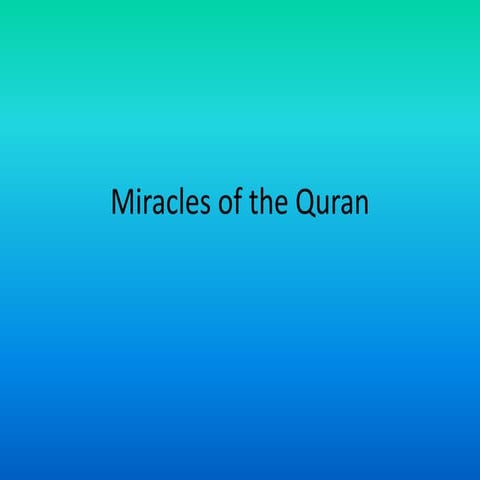 Miracles of the quran