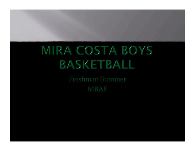 Mira costa boys basketball frosh su...