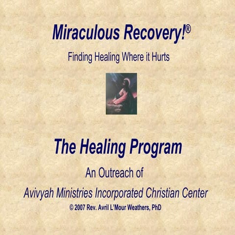 Miraculous Recovery! The Program