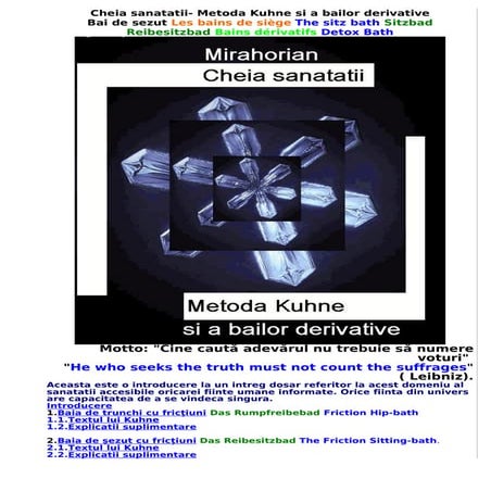 Mirahorian, dan   cheia sanatatii metoda kuhne si a bailor derivative - v.0.9