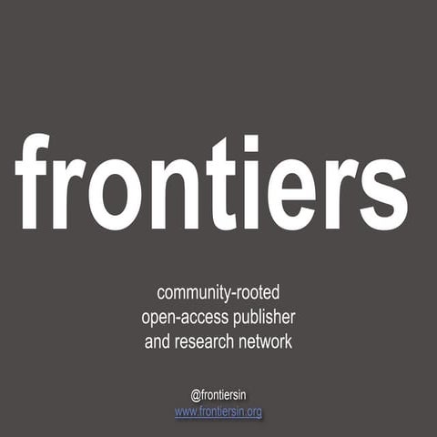 2014 CrossRef Annual Meeting Peer Review Panel: Frontiers: community rooted, ...