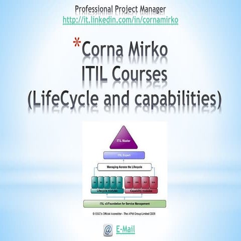 Mirko Corna - ITIL Courses - Senior Project Manager