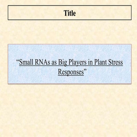 Mi rna and stress regulation