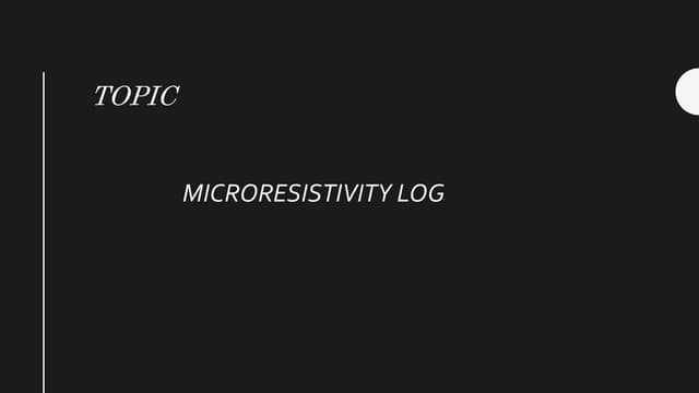 Miro Resistivity log