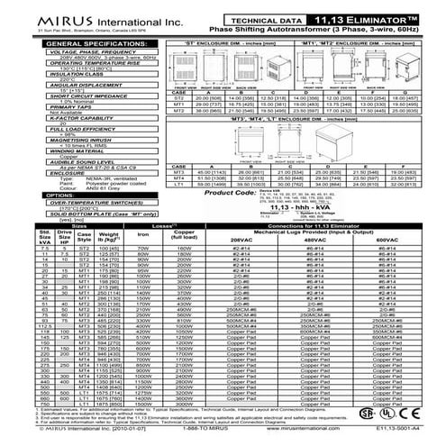 Mirus 11 13-neutral_current_eliminator_datasheet