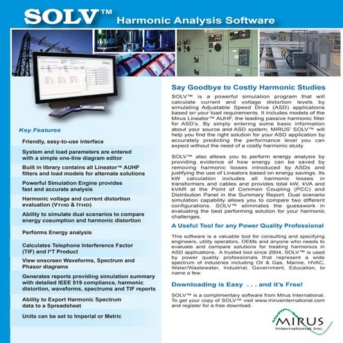 Mirus solv harmonic_analysis_software_datasheet