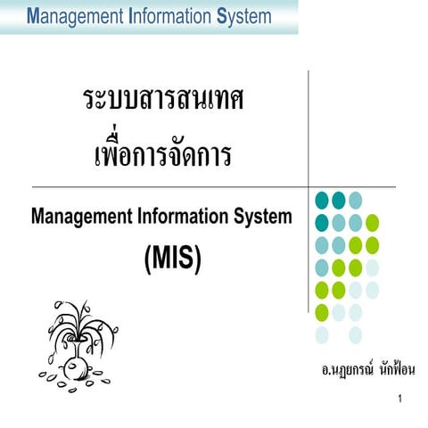 Mis 1 | PPT