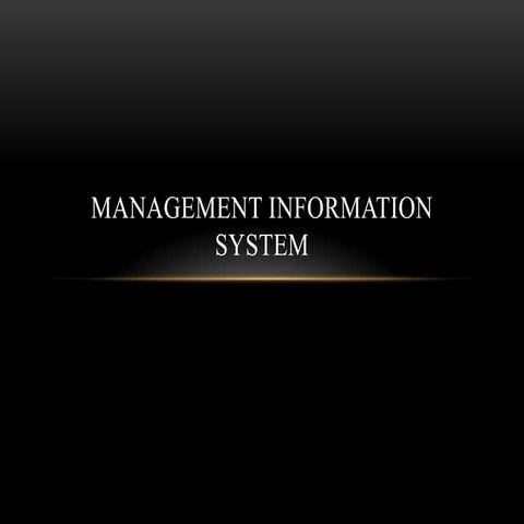 Management Information System