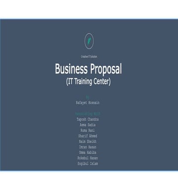 Proposal a new Business(IT Training Center)