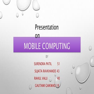 Mobile computing | PPT