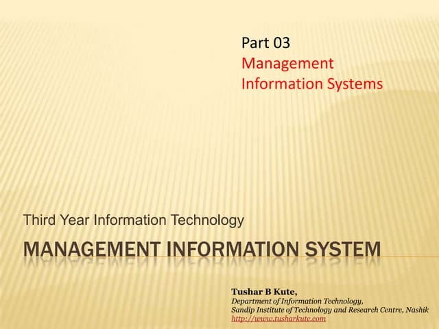 Mis 03  management information systems
