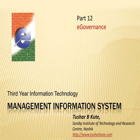 MIS 12 E-Governance