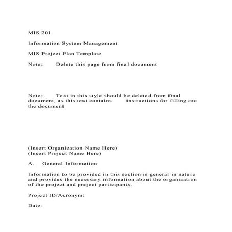 MIS 201Information System ManagementMIS Project Plan Templ.docx