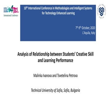 Relationship between Students’ Creative Skill and Learning Performance