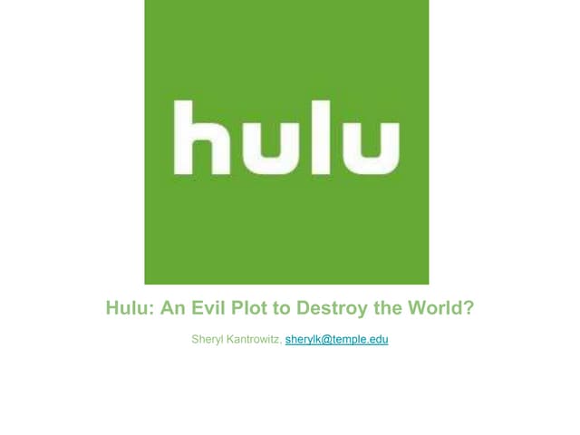 HBR Hulu Case Study Analysis 