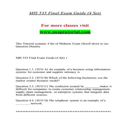 Mis 535 Education Specialist-snaptutorial.com