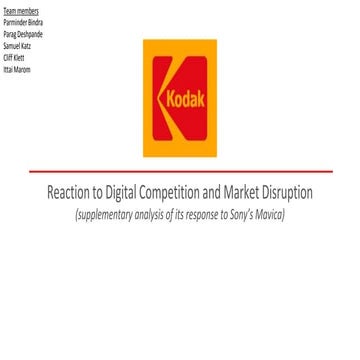 Analysis of Kodak's reaction to digitization 