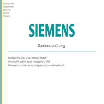 Siemens - open innovation case
