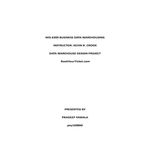 Data Warehouse Design Project