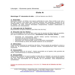 Misa con jóvenes 19 febrero