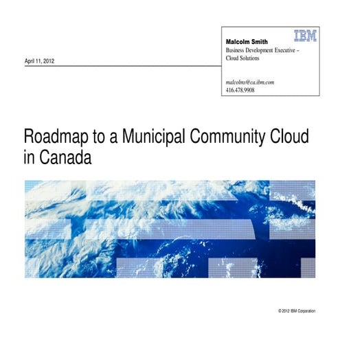 MISA Cloud Workshop_ Roadmap to a municipal community cloud in canada
