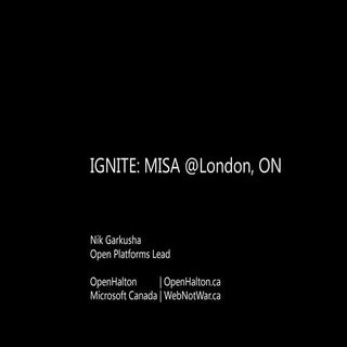 MISA London, ON - Open Data Workshop 