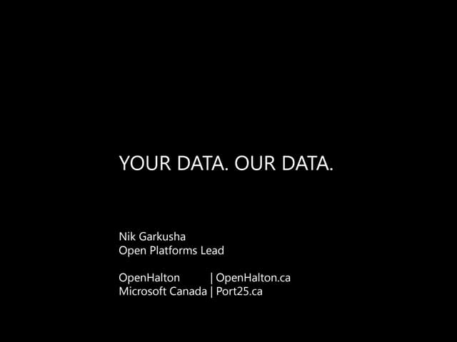 MISA Ottawa - Your Data, Our Data (...