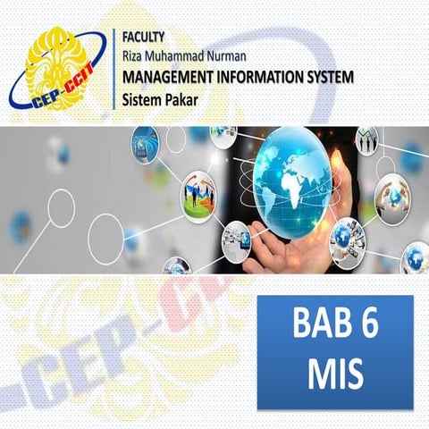 MIS BAB 6 Sistem Pakar