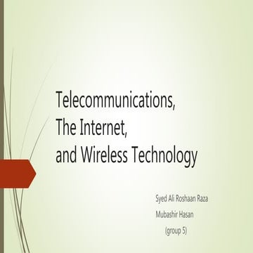 Telecommunications, the Internet, and Wireless Technology