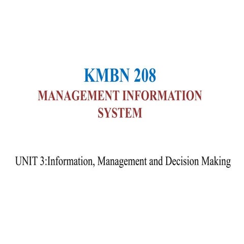 MIS (CO3) Notes.pptx It helps to study an analysis of mis system.