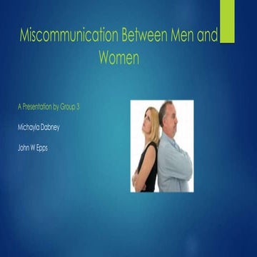 Miscommunication between men and woman