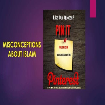 MISCONCEPTIONS ABOUT ISLAM