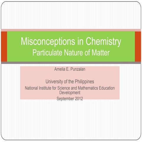 Misconceptions in chemistry