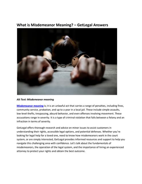 What is a Felony? Definition with Its Legal Implications | PDF | Crime ...