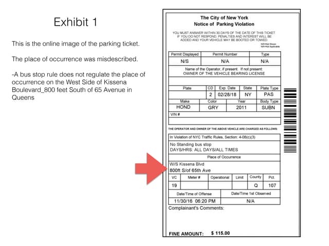 Case History: Misdescribed Place of Occurrence Exhibits