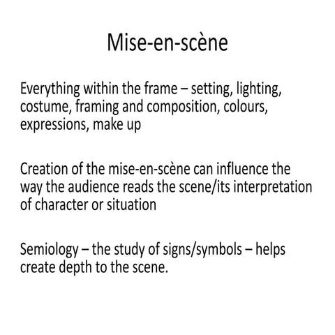 Mise en-scene for blog ppt