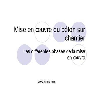 Mise en oeuvre du béton sur chantier