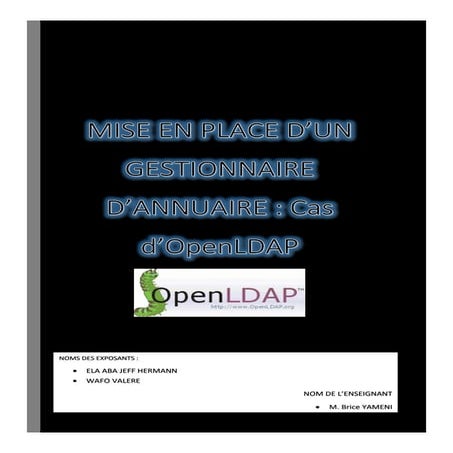 Mise en place d’un gestionnaire d’annuaire