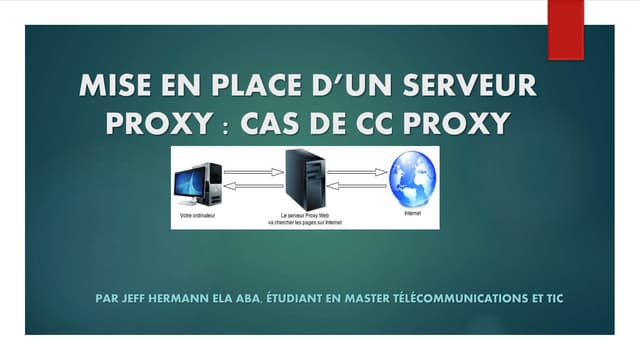 Mise en place d’un serveur proxy : Cas du CCProxy